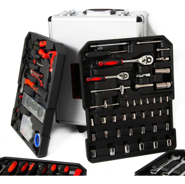 Set Kit De Herramientas Salkor Shh1300 Maletín De Aluminio 130 Pzas Juego Llaves Tubos - Image 4